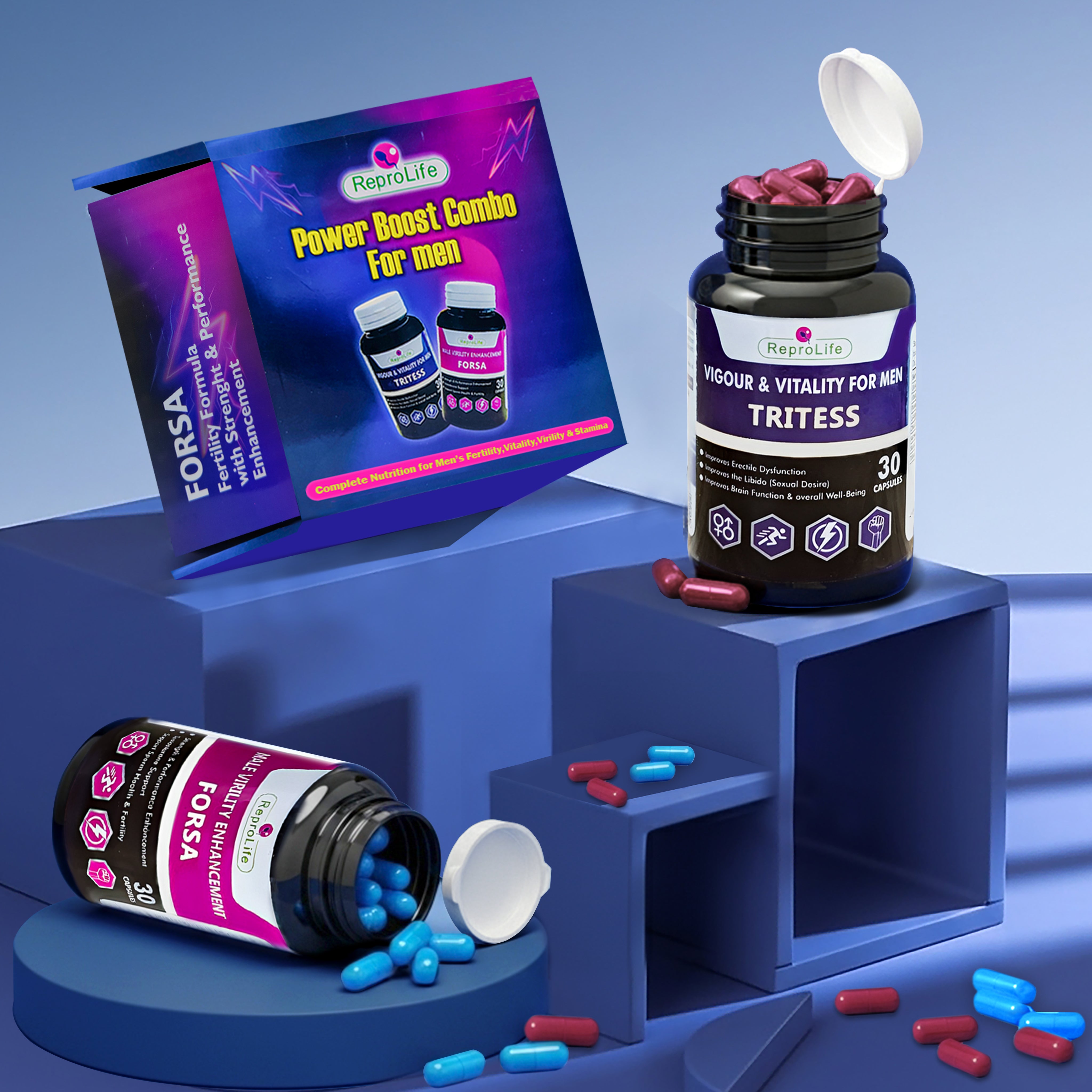 ReproLife Power Boost Combo for Men | Original (Tritess & Forsa)