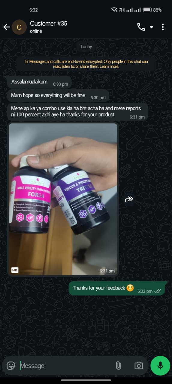 Feedback screenshot