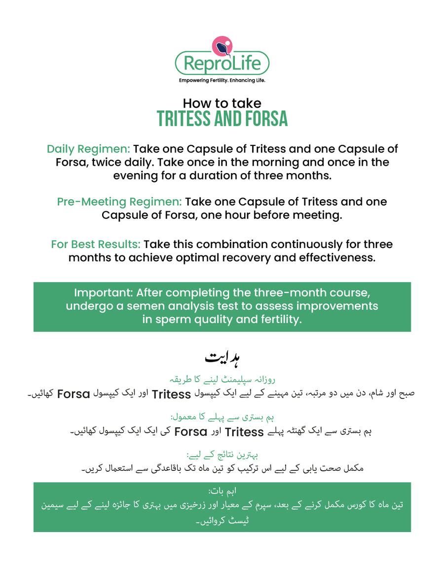 ReproLife Power Boost Combo for Men | Original (Tritess & Forsa)